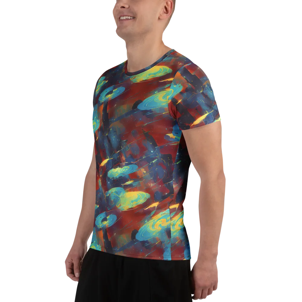 Journey Through Infinity on Men's Athletic T-Shirt — Left