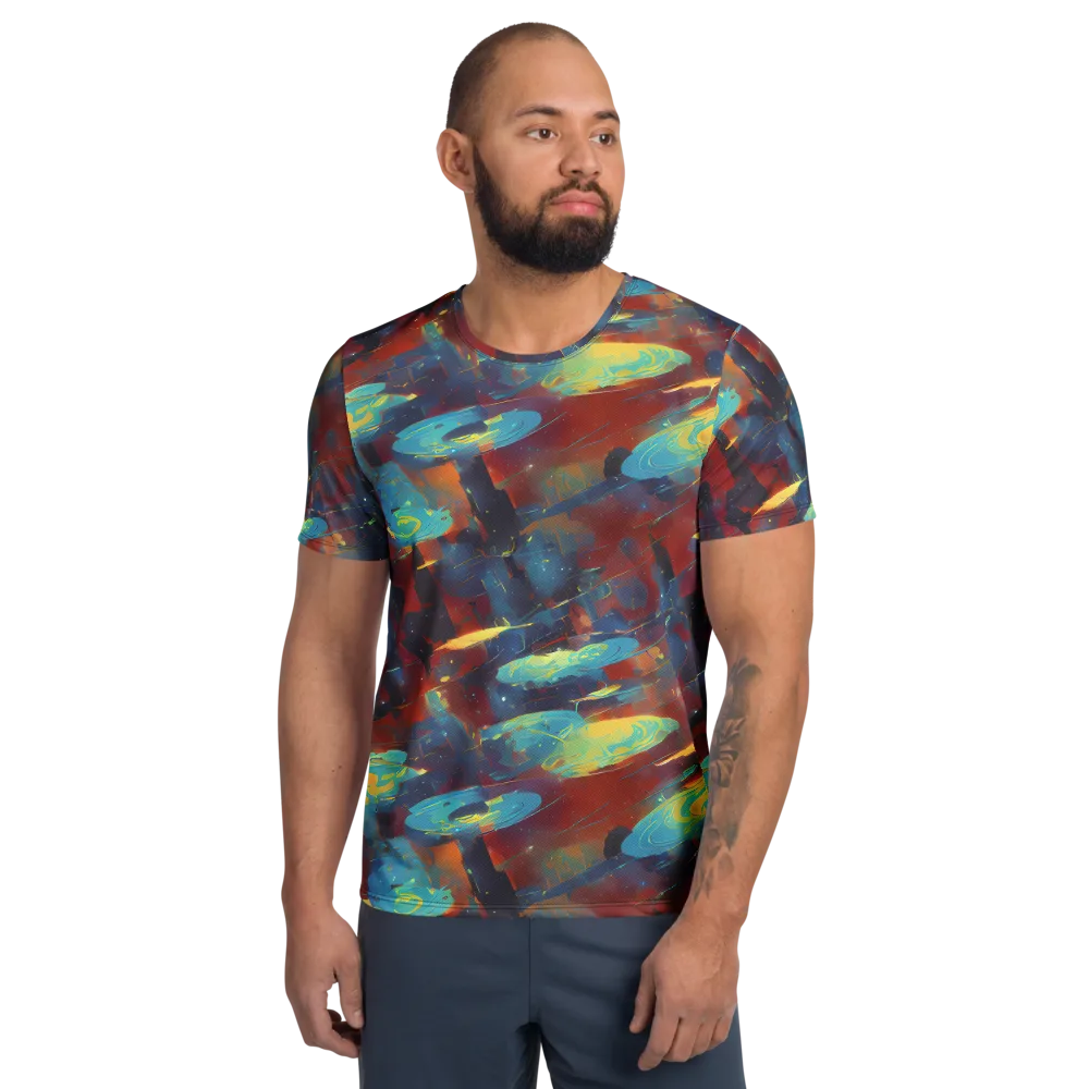 Journey Through Infinity on Men's Athletic T-Shirt — Front