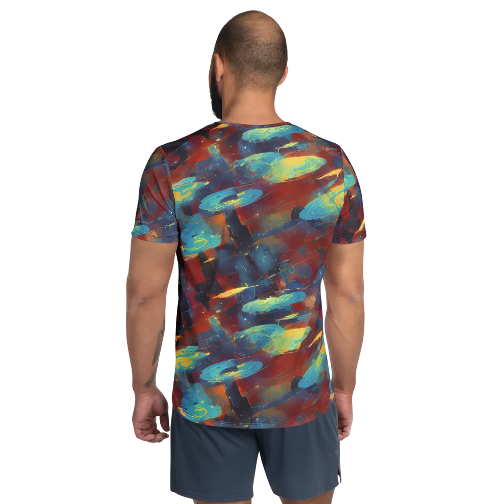 Journey Through Infinity on Men's Athletic T-Shirt — Back