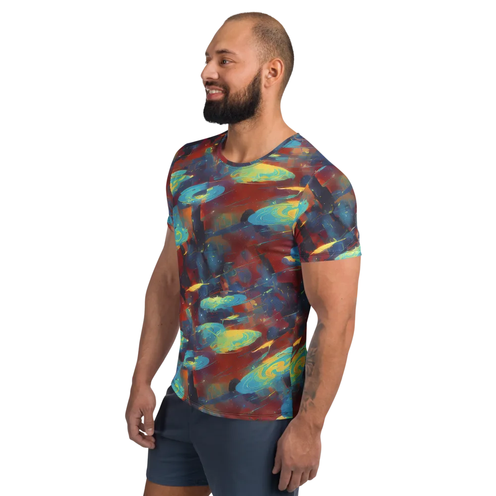 Journey Through Infinity on Men's Athletic T-Shirt — Left