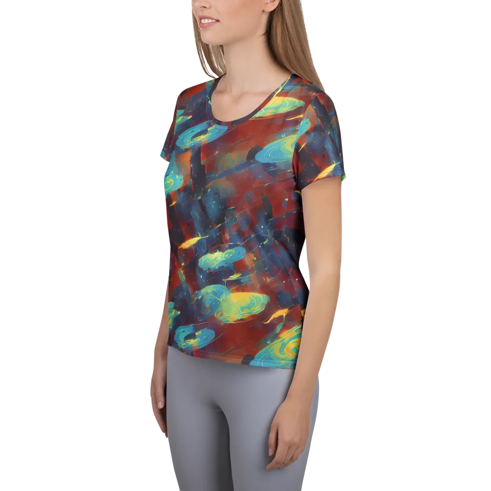 Journey Through Infinity on Women's Athletic T-Shirt — Left