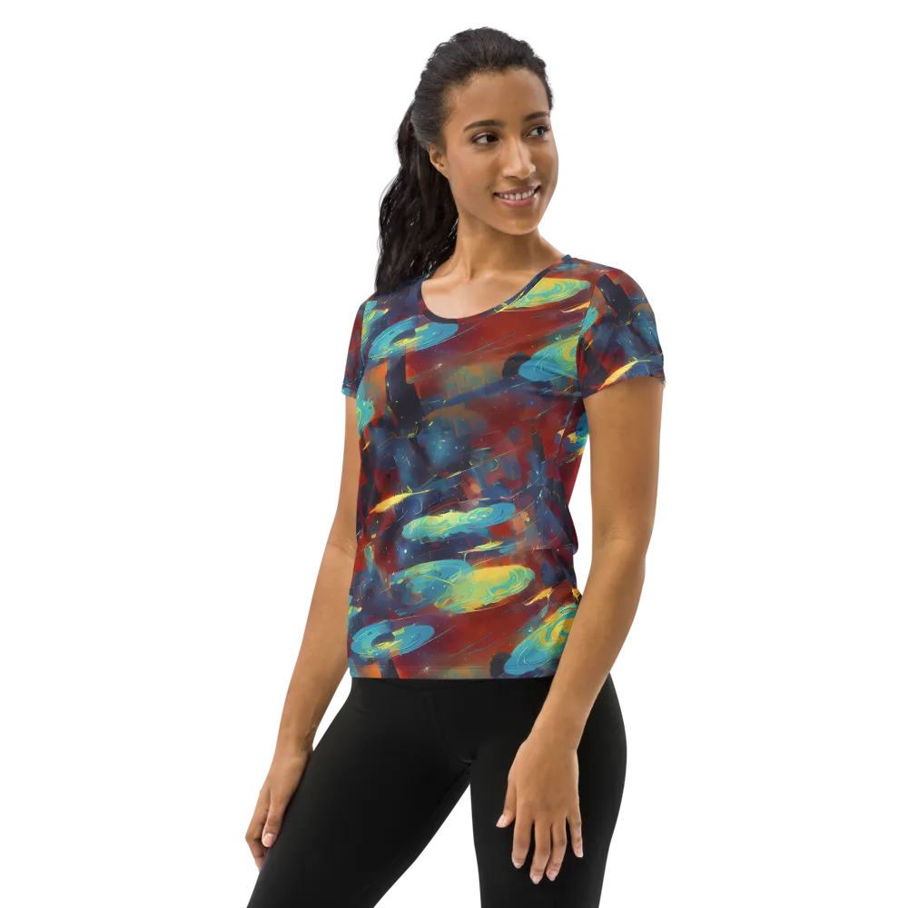 Journey Through Infinity on Women's Athletic T-Shirt — Left