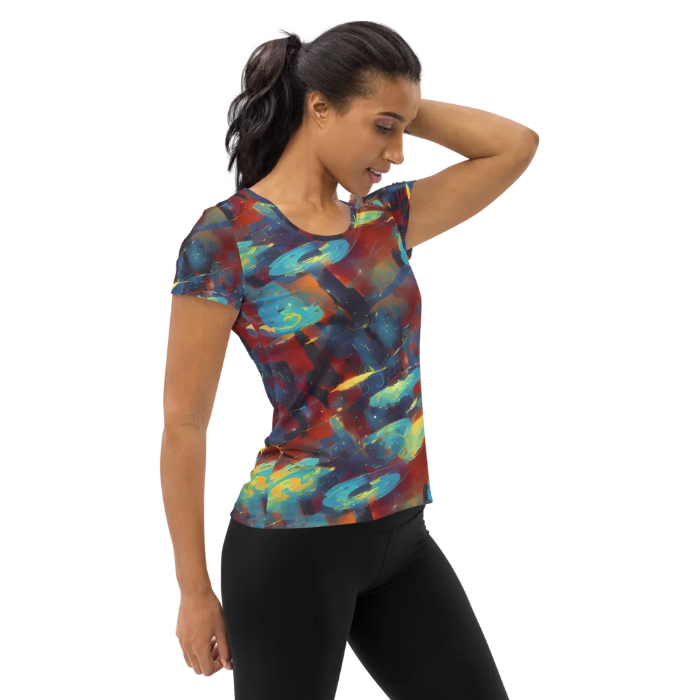 Journey Through Infinity on Women's Athletic T-Shirt — Right