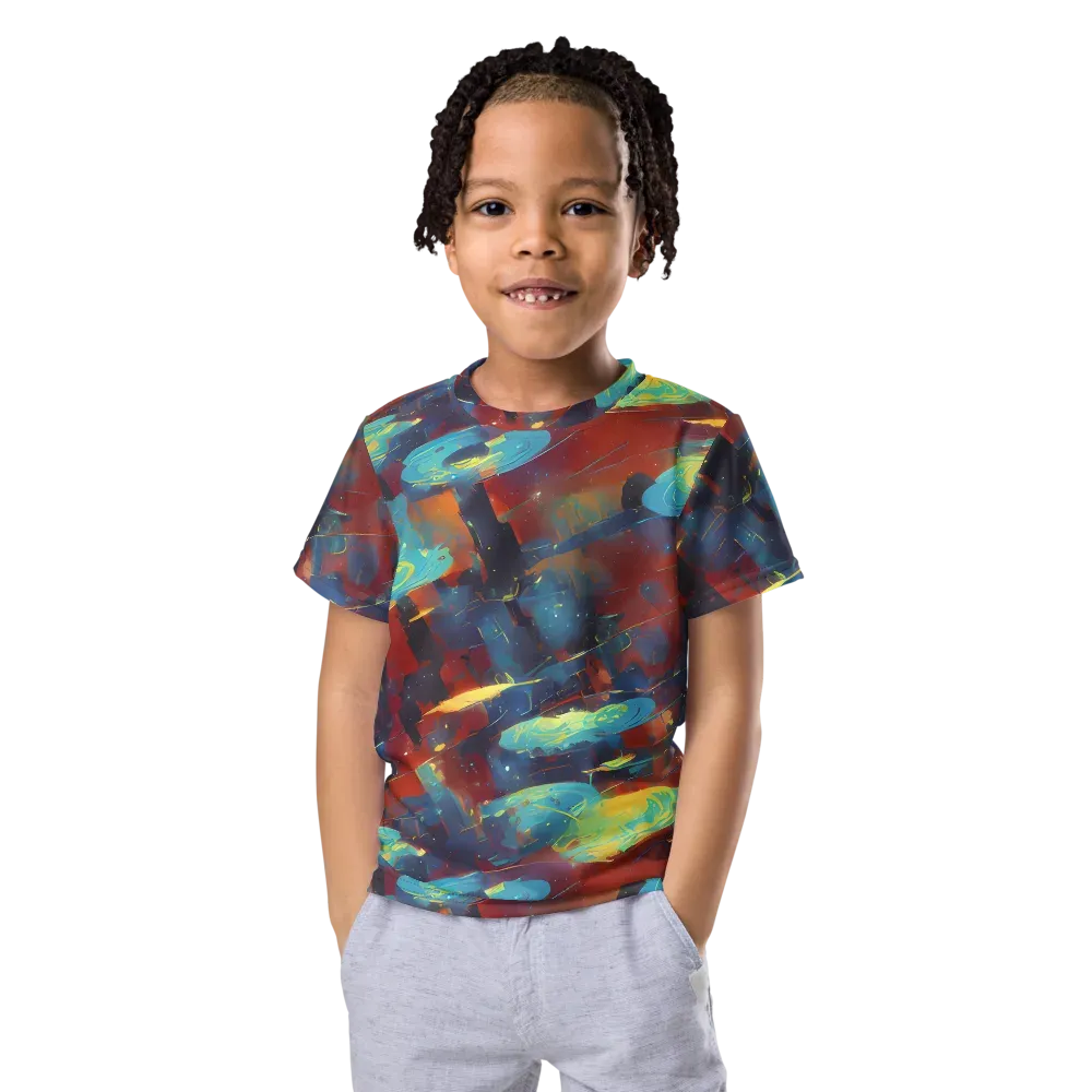 Journey Through Infinity on Kids Crew Neck T-Shirt — Front