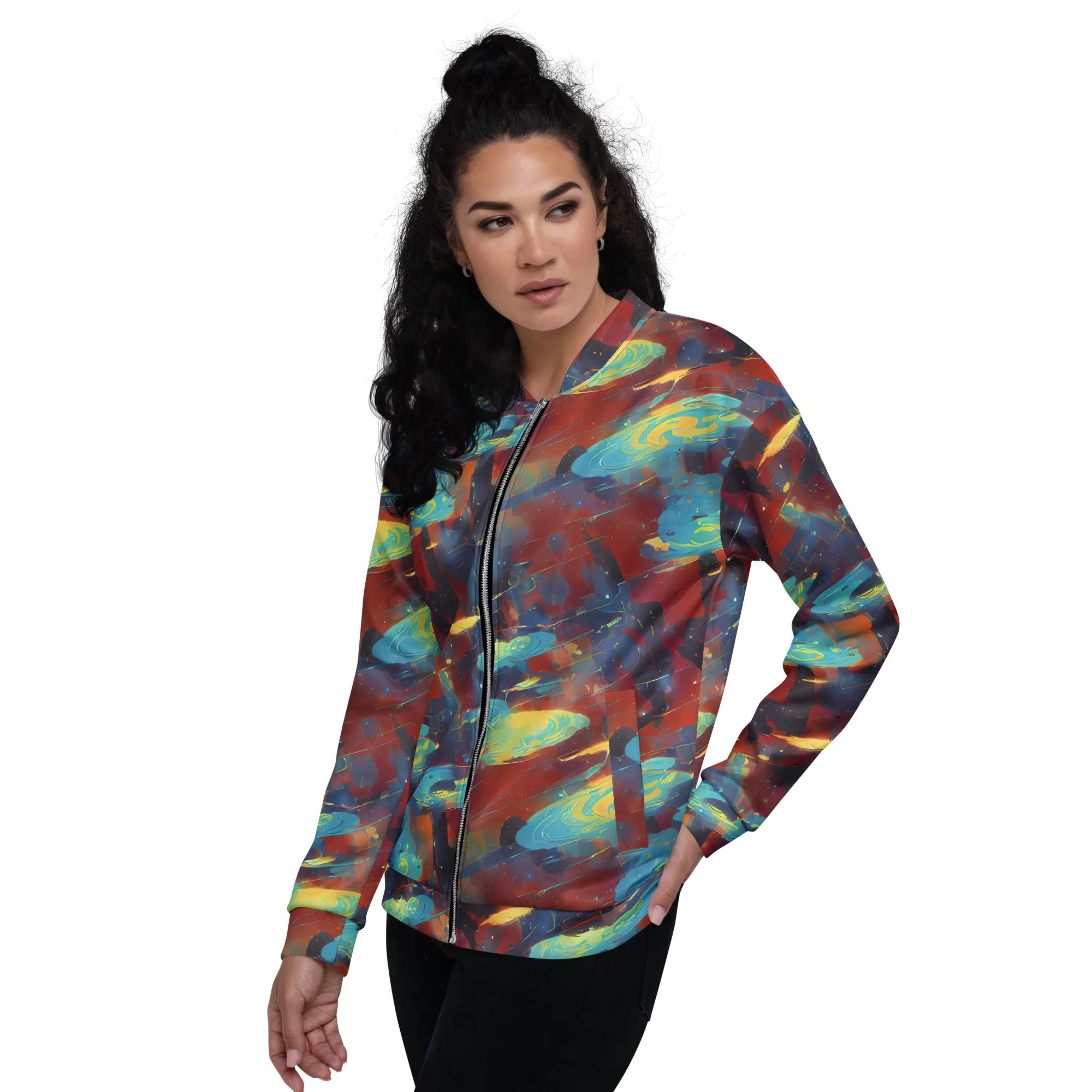 Journey Through Infinity on Bomber Jacket — Left
