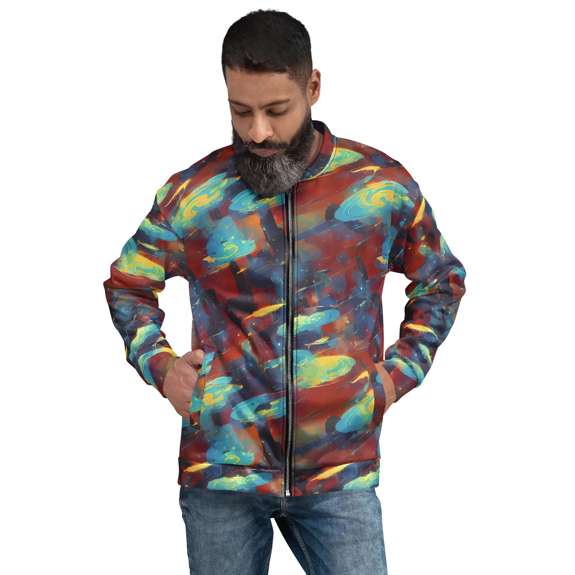 Journey Through Infinity on Bomber Jacket — Front