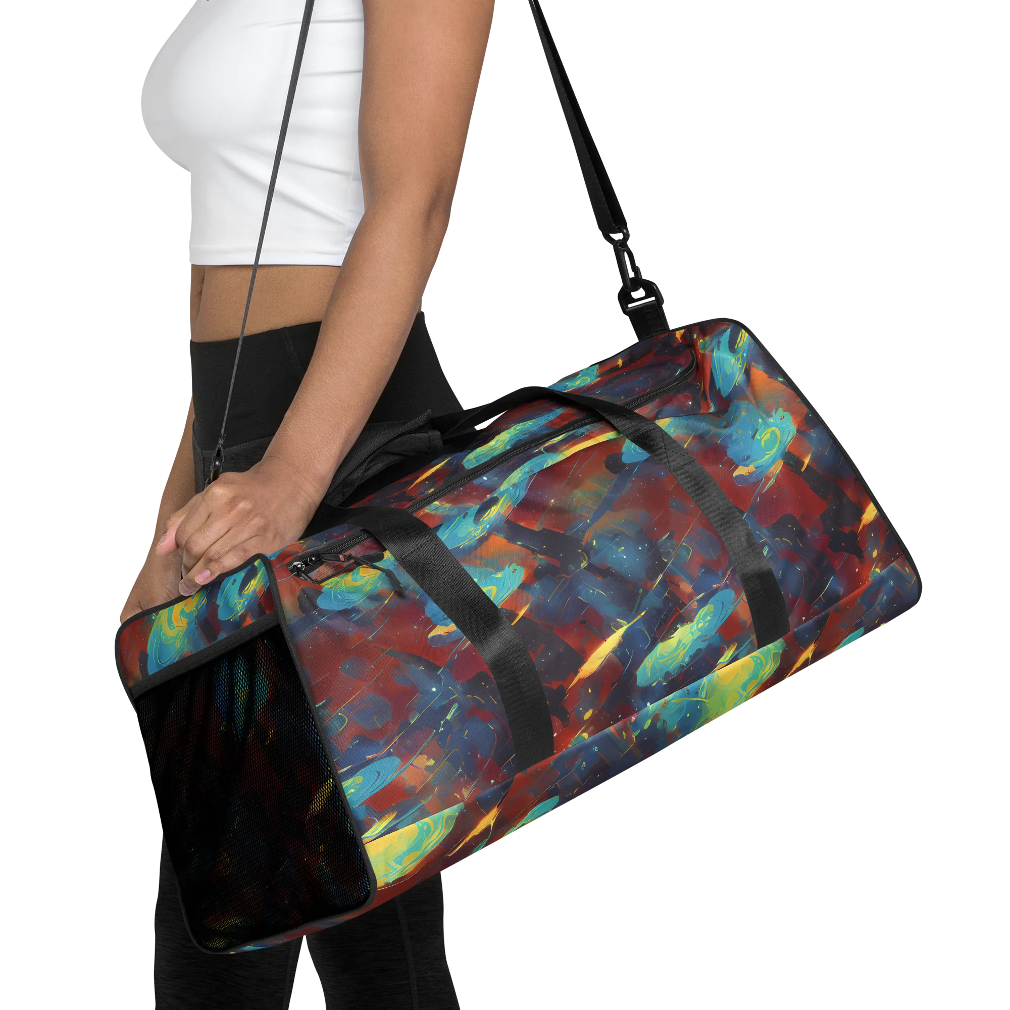 Journey Through Infinity on Duffle Bag — Front