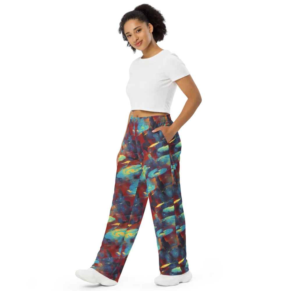 Journey Through Infinity on Wide-Leg Pants — Left Front
