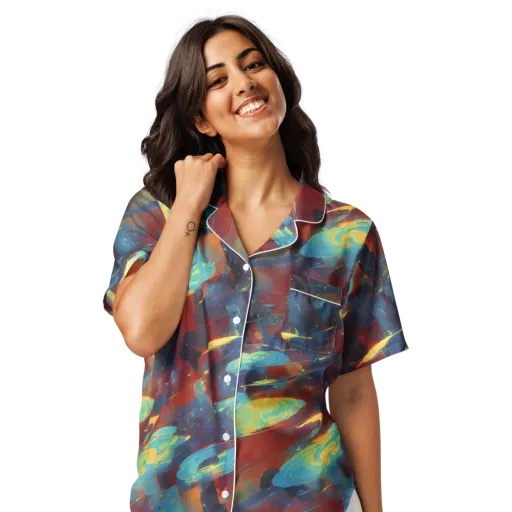 Journey Through Infinity on a Women's Short Sleeve Pajama Top