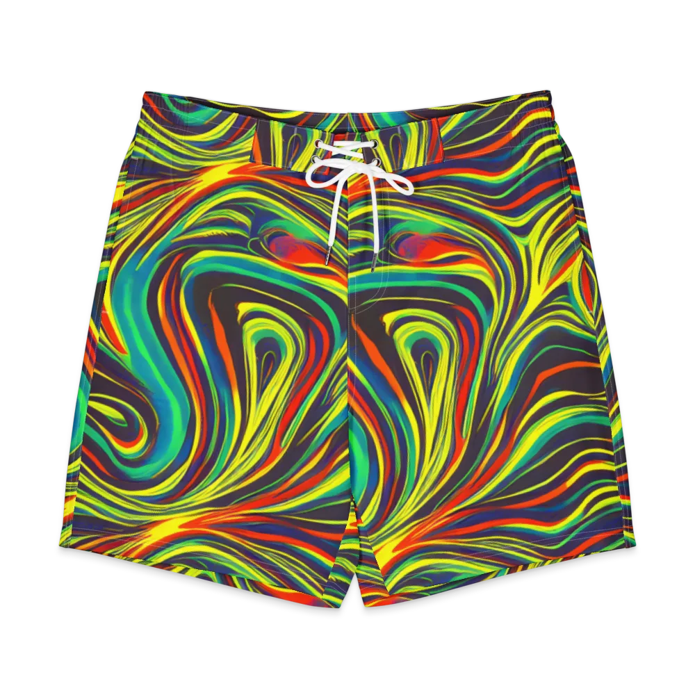 Voltage Veil on Men's Board Shorts — Front