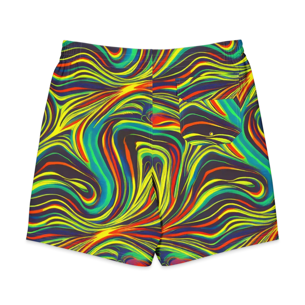 Voltage Veil on Men's Board Shorts — Back