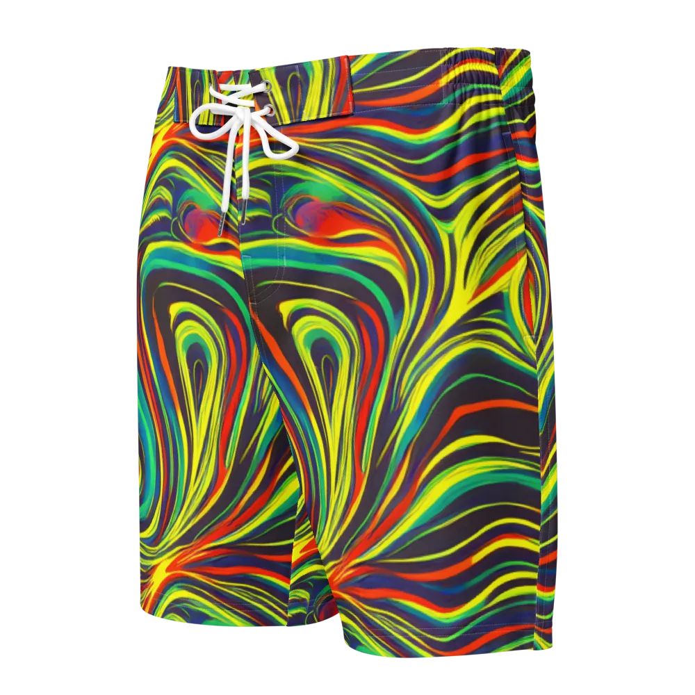 Voltage Veil on Men's Board Shorts — Front