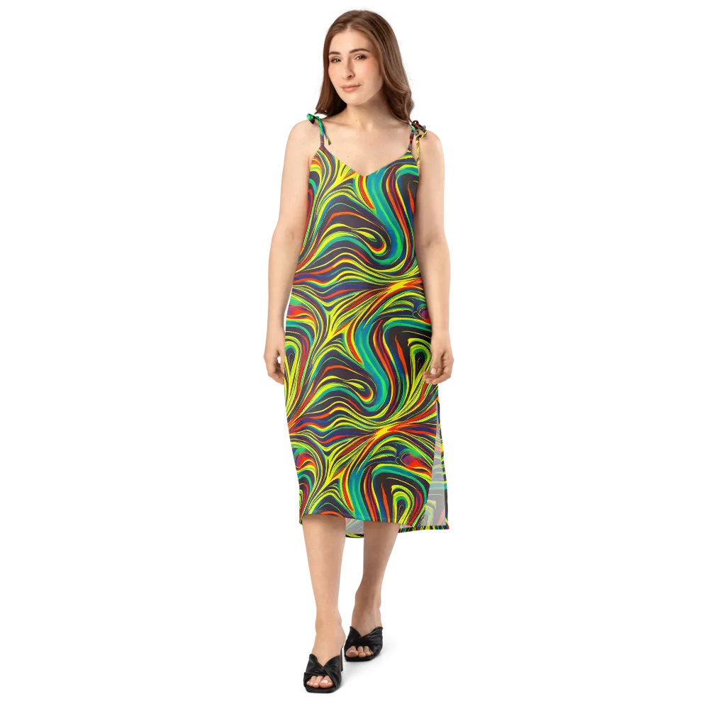 Voltage Veil on Slip Dress — Front