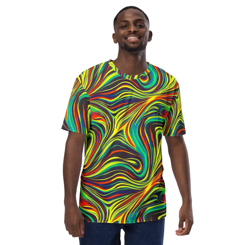 Voltage Veil on Men's Crew Neck T-Shirt — Front