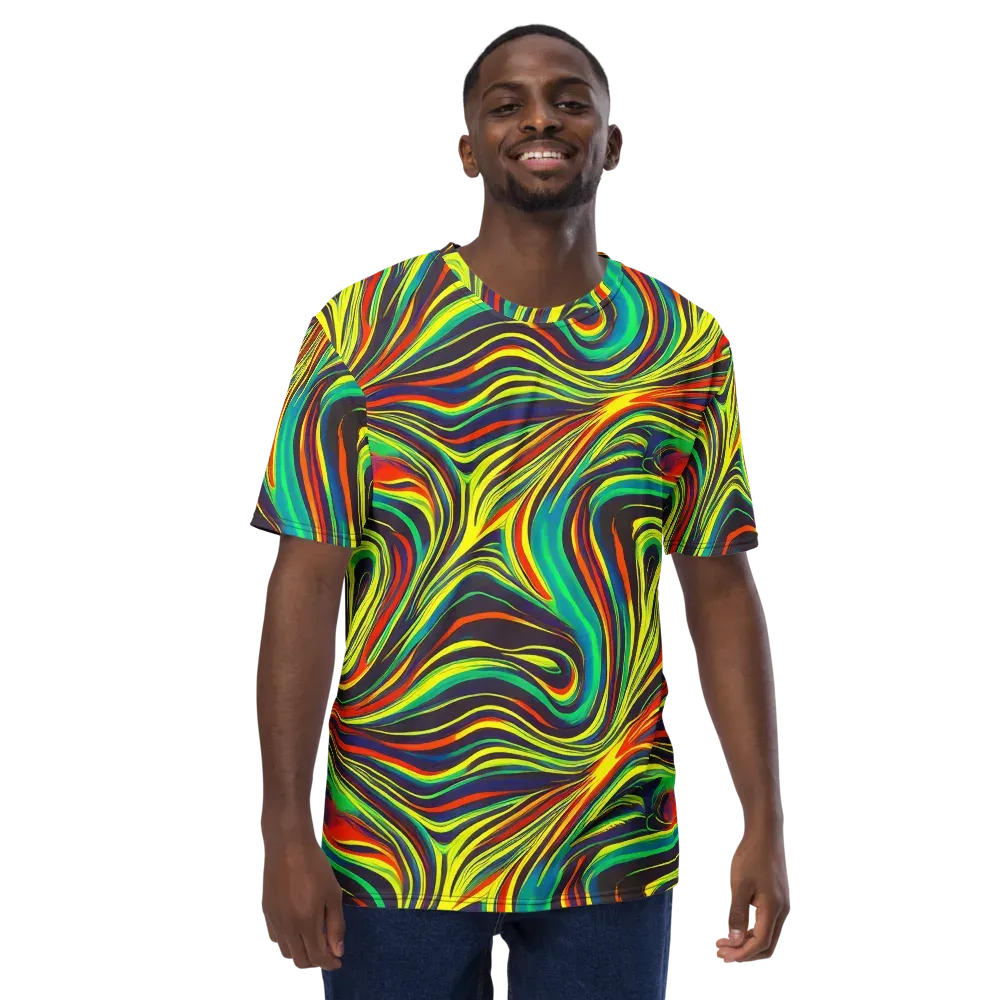 Voltage Veil on Men's Crew Neck T-Shirt — Front