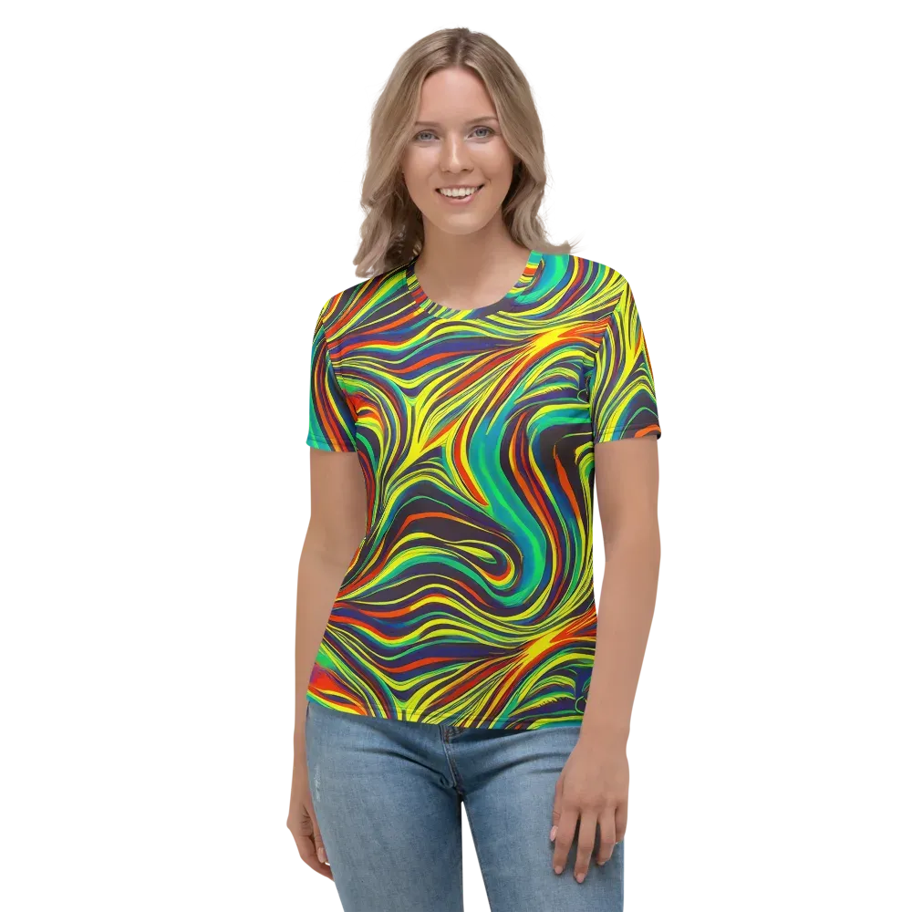 Voltage Veil on Women's Crew Neck T-Shirt — Front