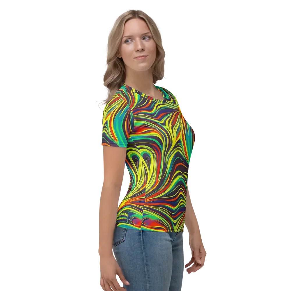 Voltage Veil on Women's Crew Neck T-Shirt — Right