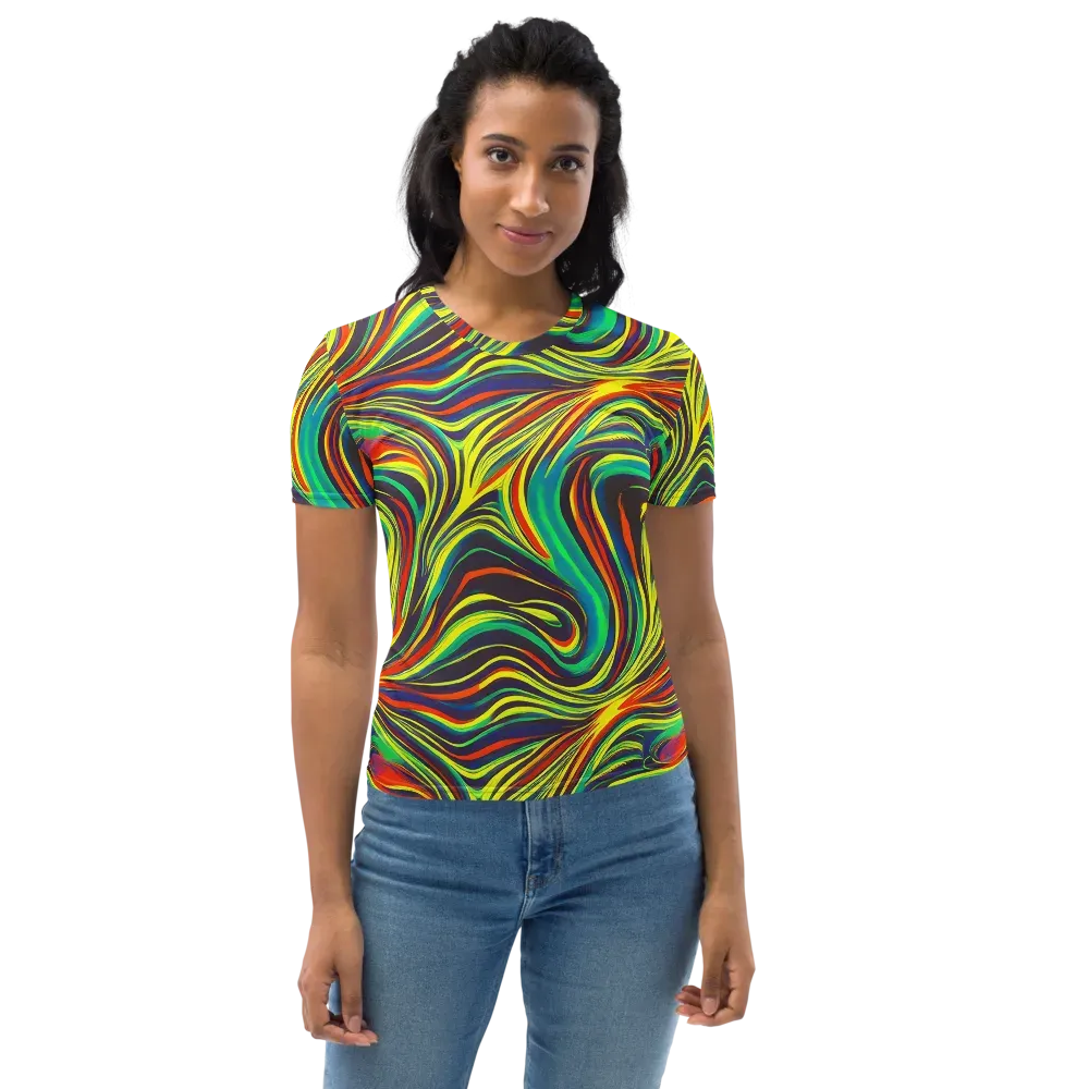 Voltage Veil on Women's Crew Neck T-Shirt — Front