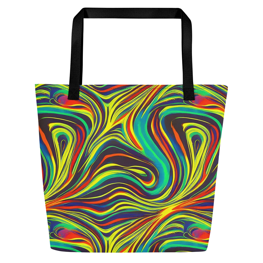 Voltage Veil on Large Tote Bag W/ Pocket — Front