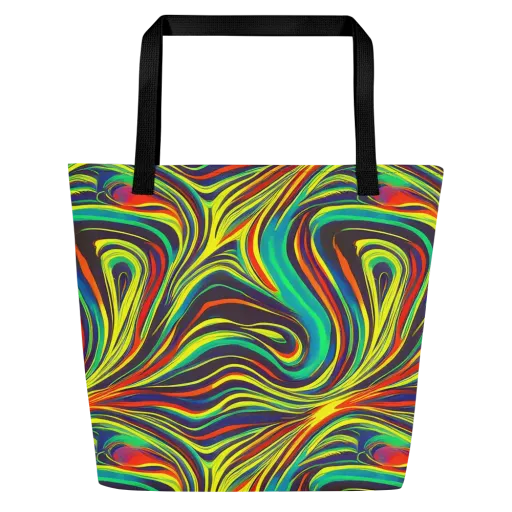 Voltage Veil on a Large Tote Bag W/ Pocket