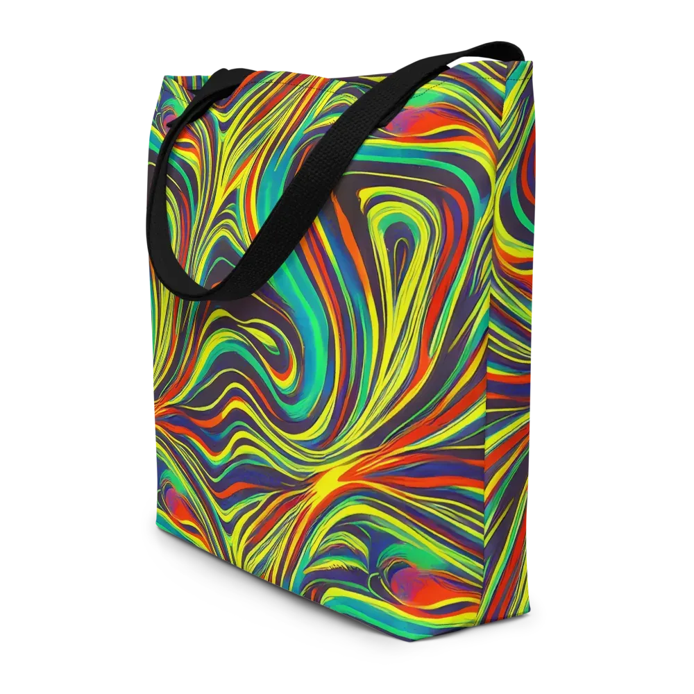 Voltage Veil on Large Tote Bag W/ Pocket — Front