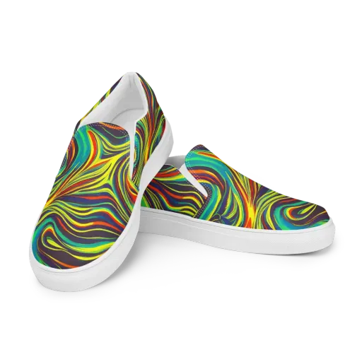 Voltage Veil on a Women's Slip-On Canvas Shoes