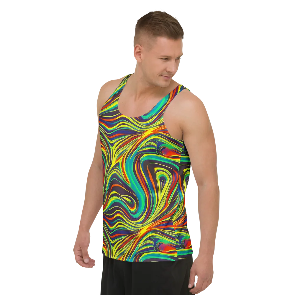 Voltage Veil on Men's Tank Top — Left Front