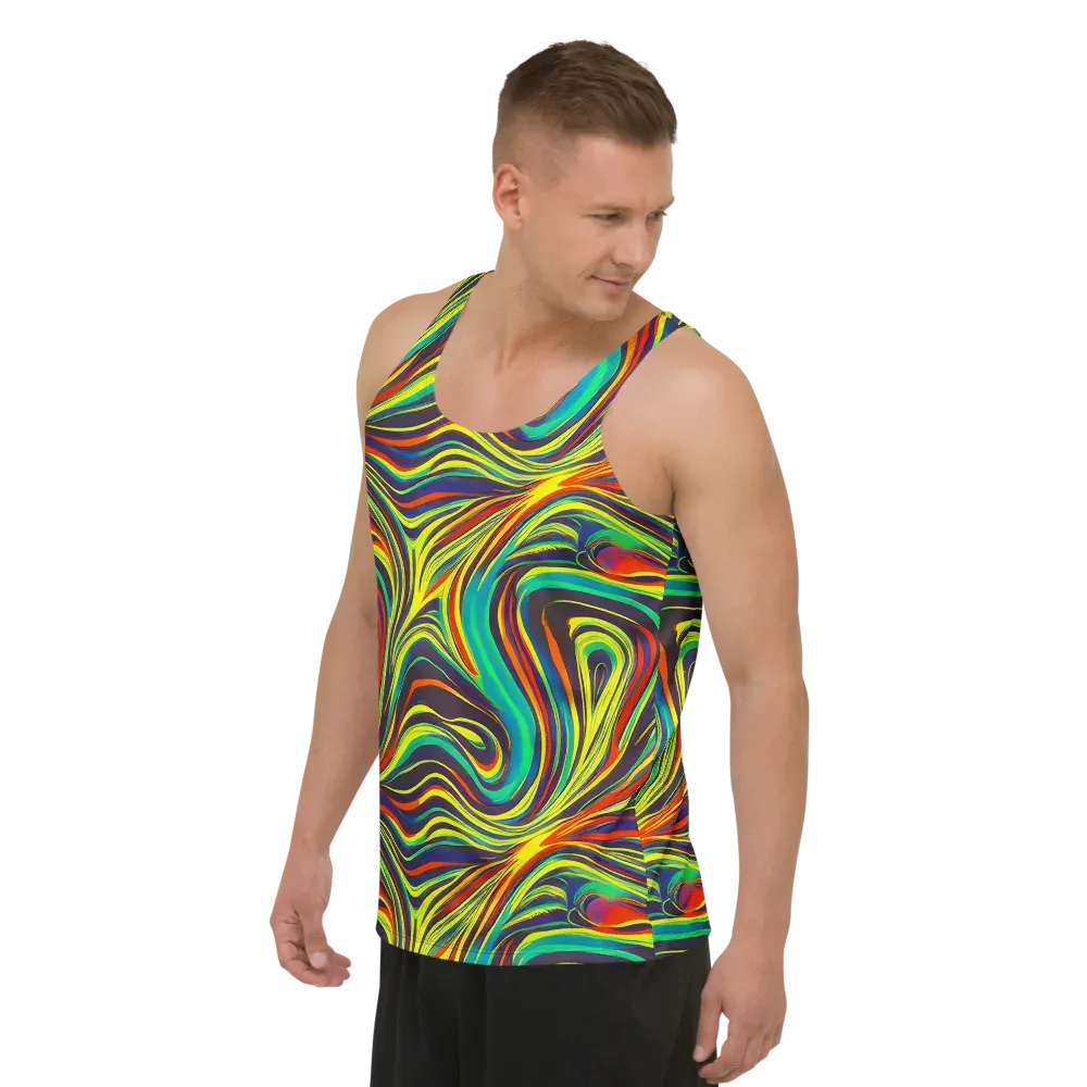 Voltage Veil on Men's Tank Top — Left Front