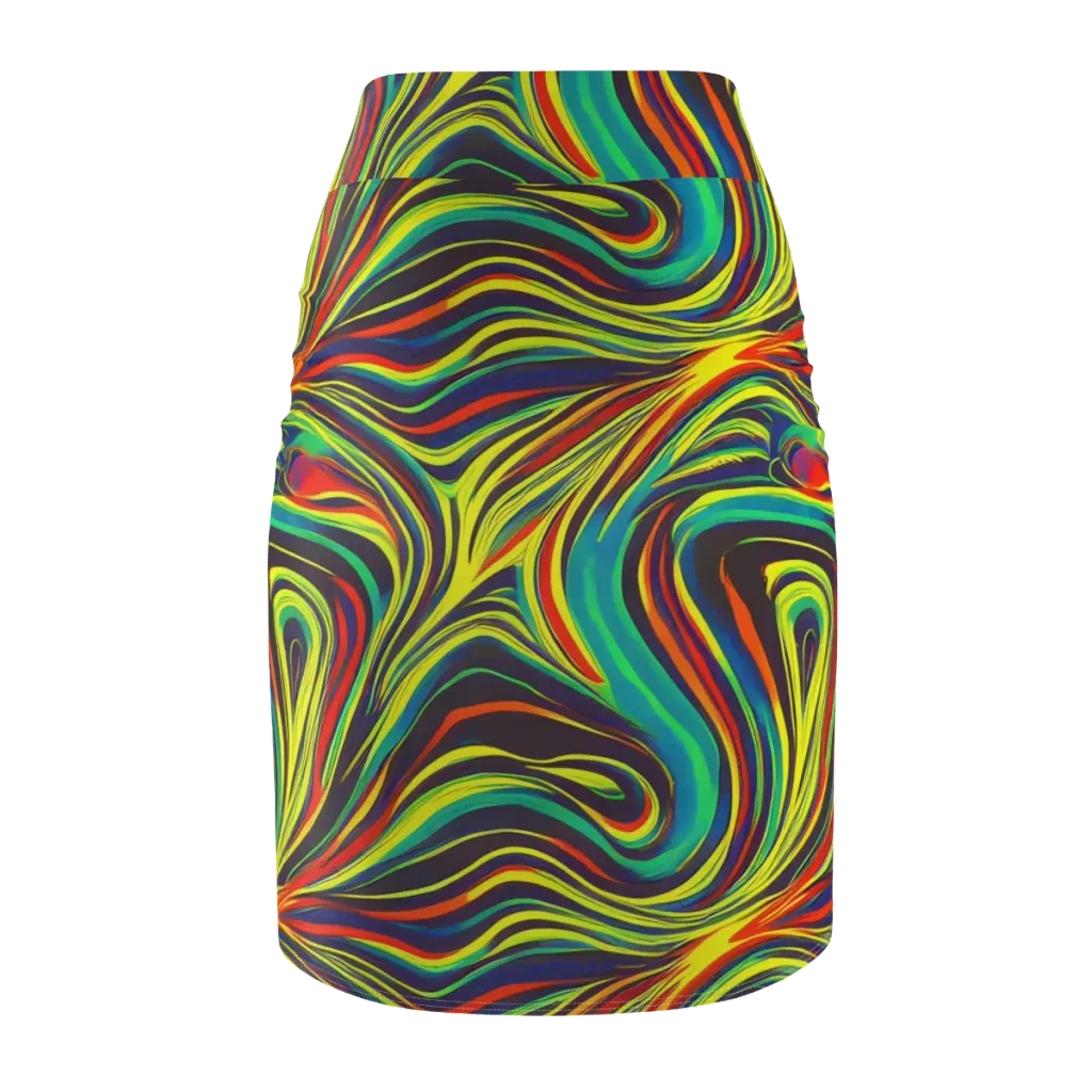 Voltage Veil on Pencil Skirt — Back