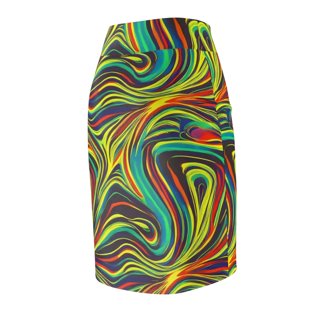 Voltage Veil on Pencil Skirt — Back Side