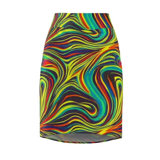 Voltage Veil on a Pencil Skirt