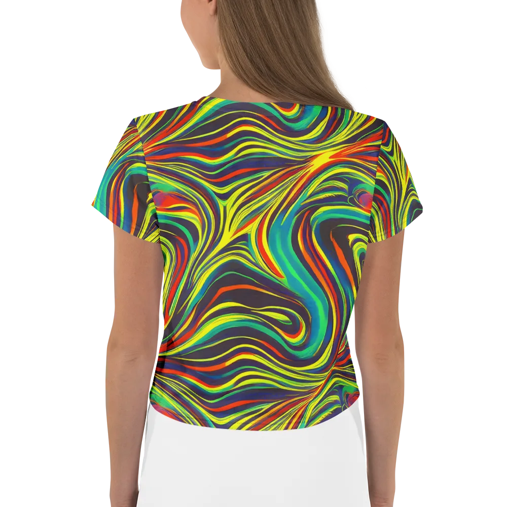 Voltage Veil on Crop Tee — Back