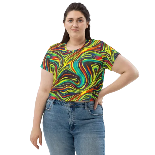 Voltage Veil on a Crop Tee