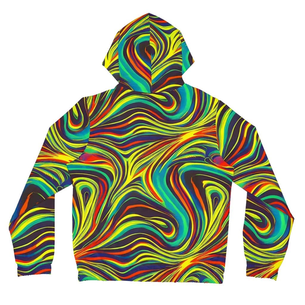 Voltage Veil on Women's Full-Zip Hoodie — Back