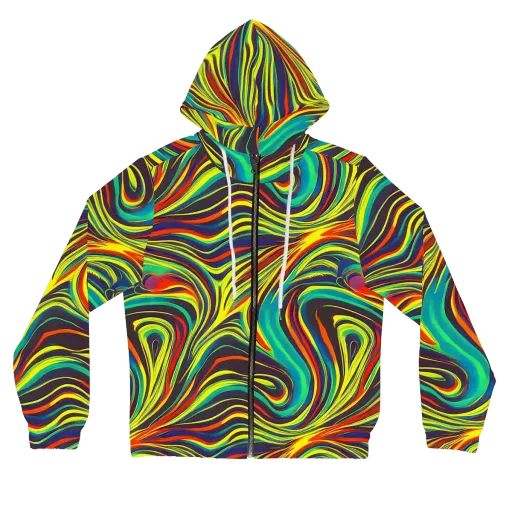 Voltage Veil on a Women's Full-Zip Hoodie