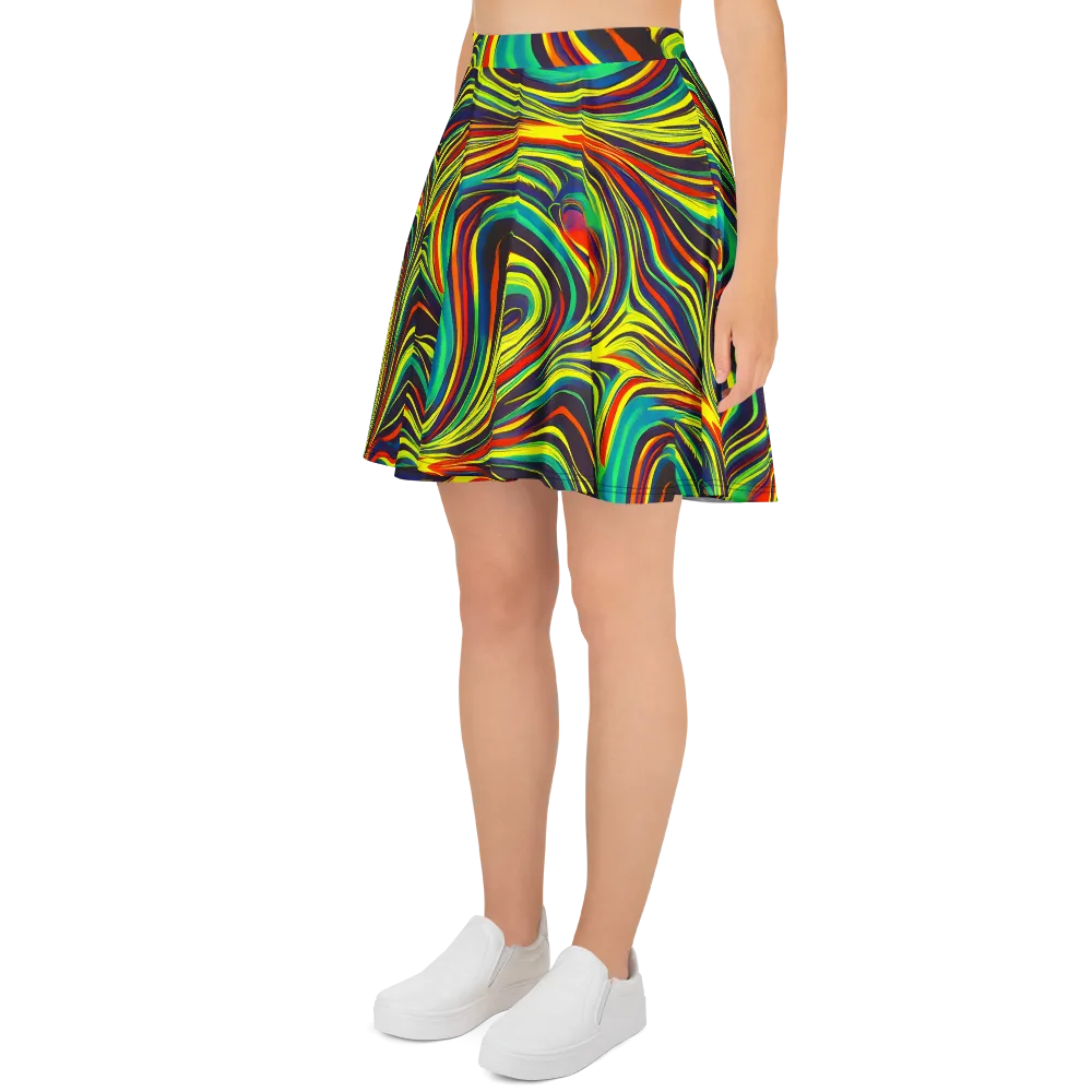 Voltage Veil on Skater Skirt — Left