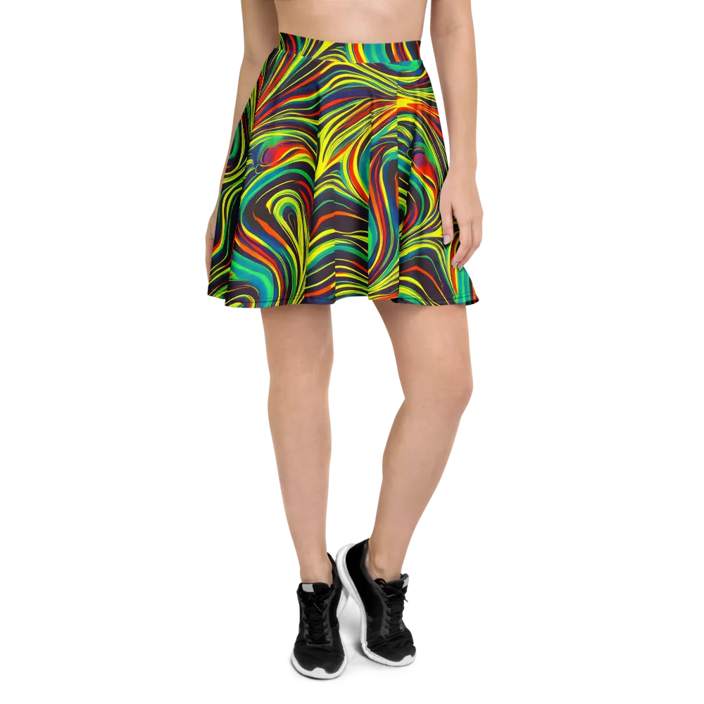 Voltage Veil on Skater Skirt — Front