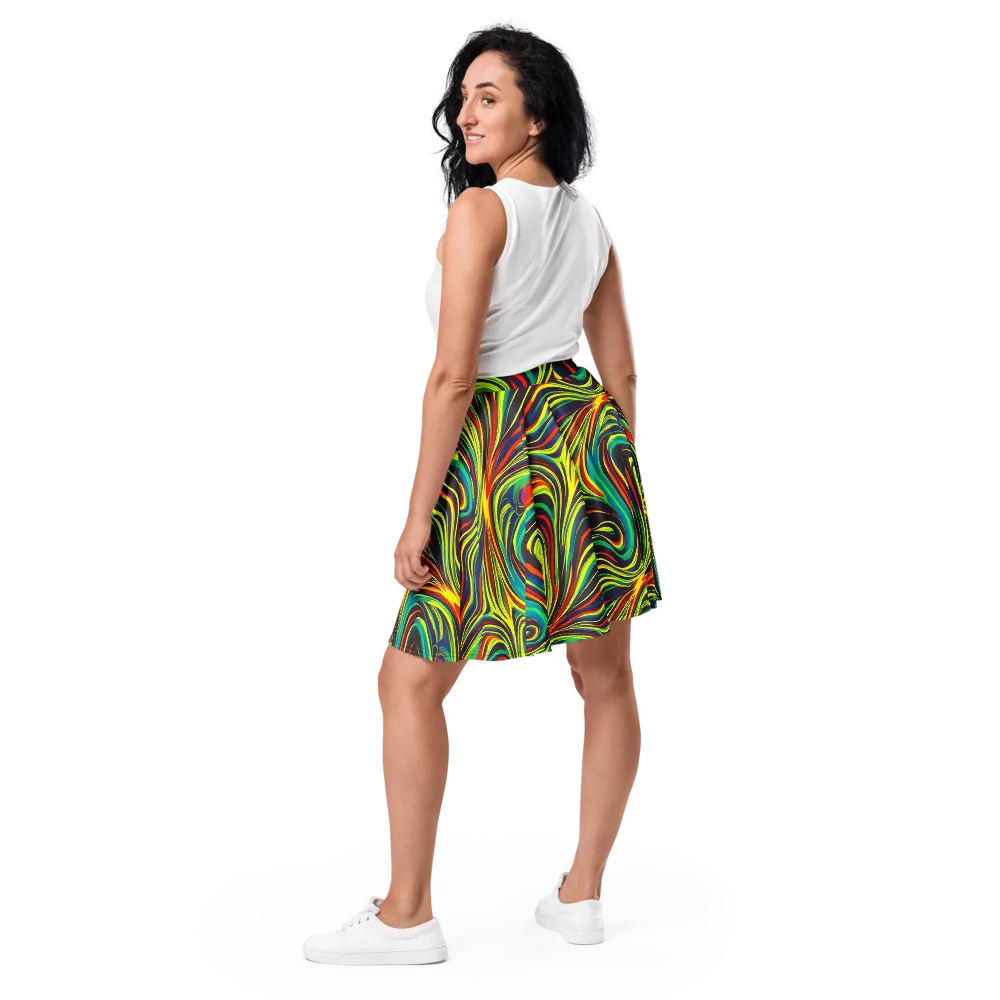 Voltage Veil on Skater Skirt — Back