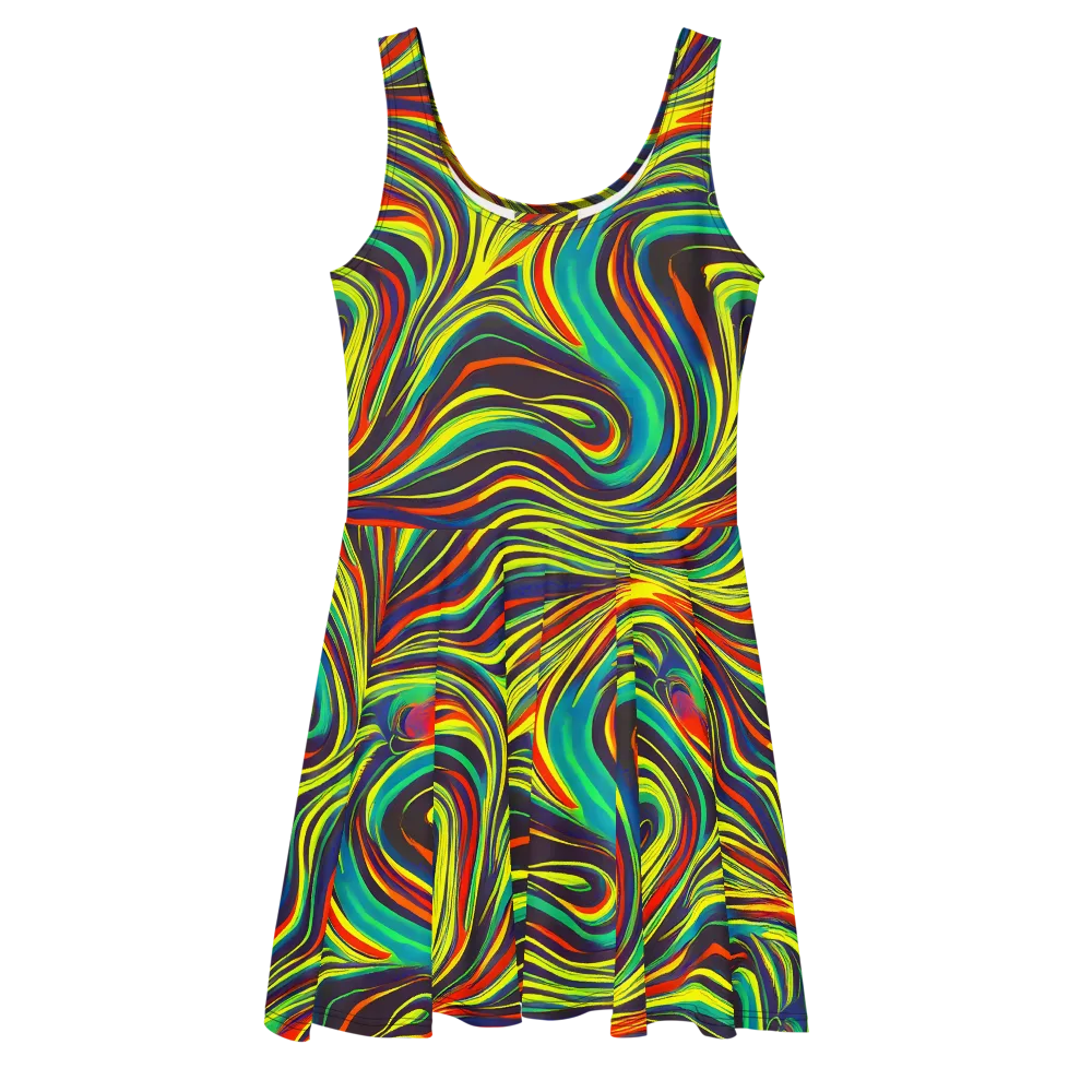 Voltage Veil on Skater Dress — Front