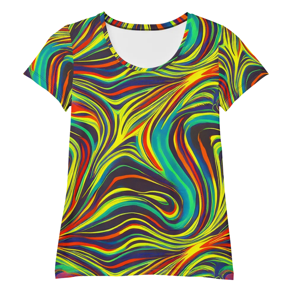 Voltage Veil on Women's Athletic T-Shirt — Front