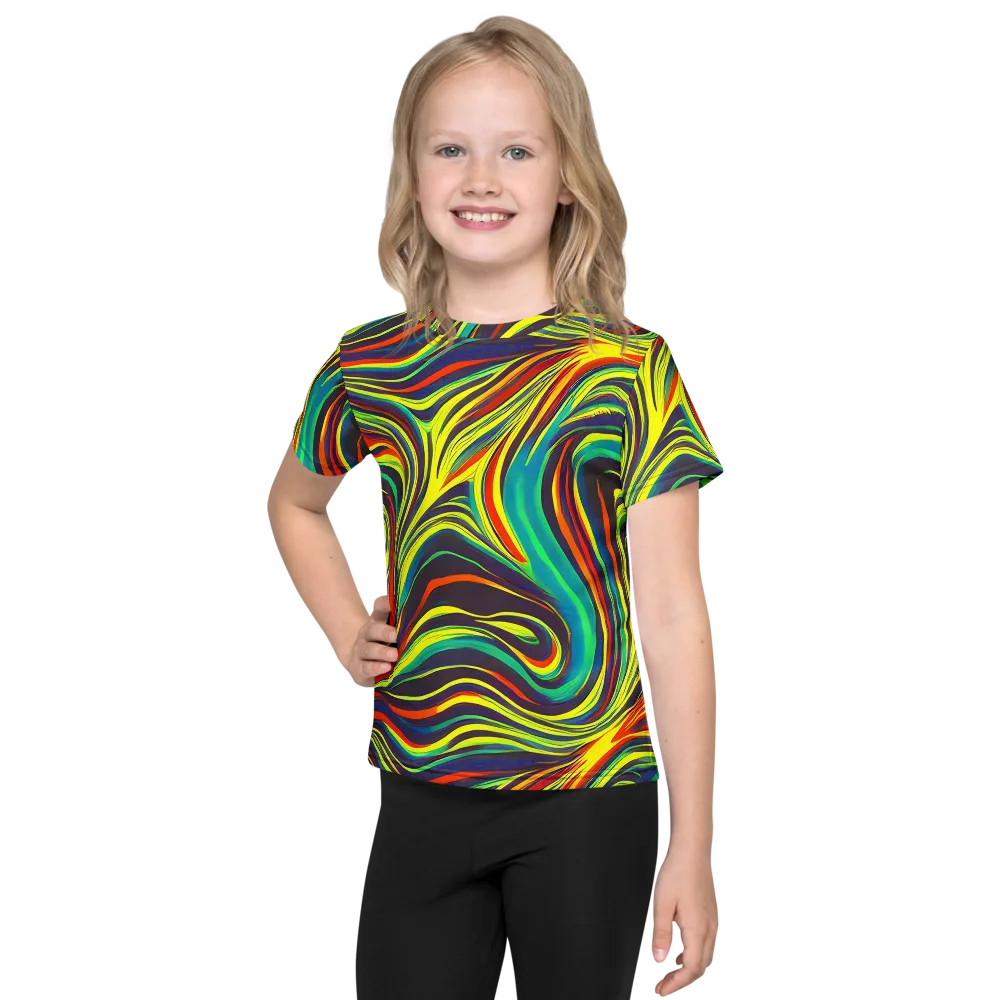 Voltage Veil on Kids Crew Neck T-Shirt — Front