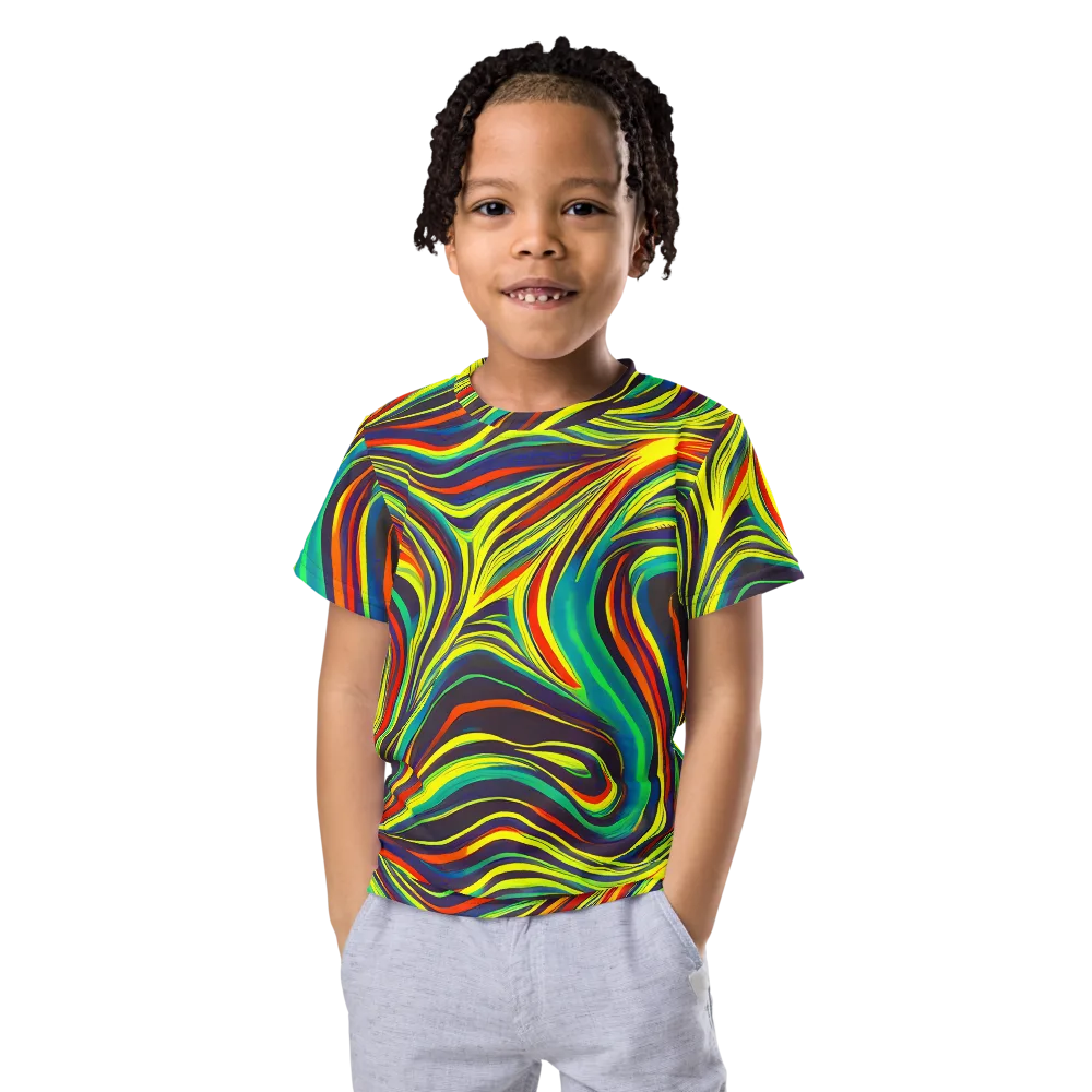 Voltage Veil on Kids Crew Neck T-Shirt — Front