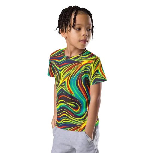 Voltage Veil on a Kids Crew Neck T-Shirt