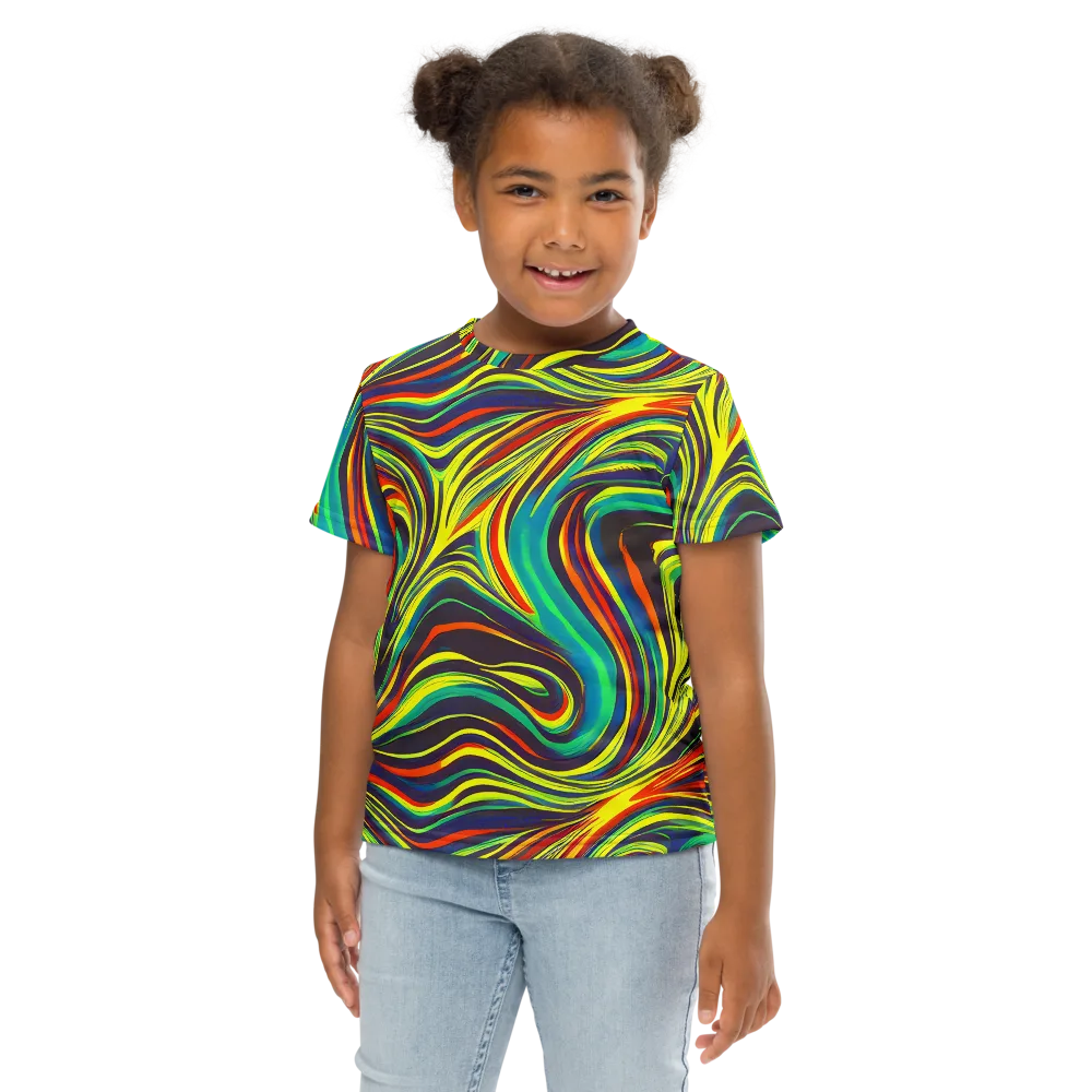 Voltage Veil on Kids Crew Neck T-Shirt — Front