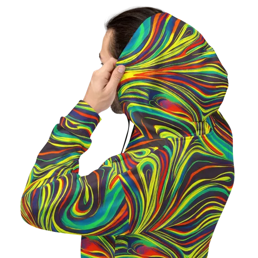 Voltage Veil on a Hoodie