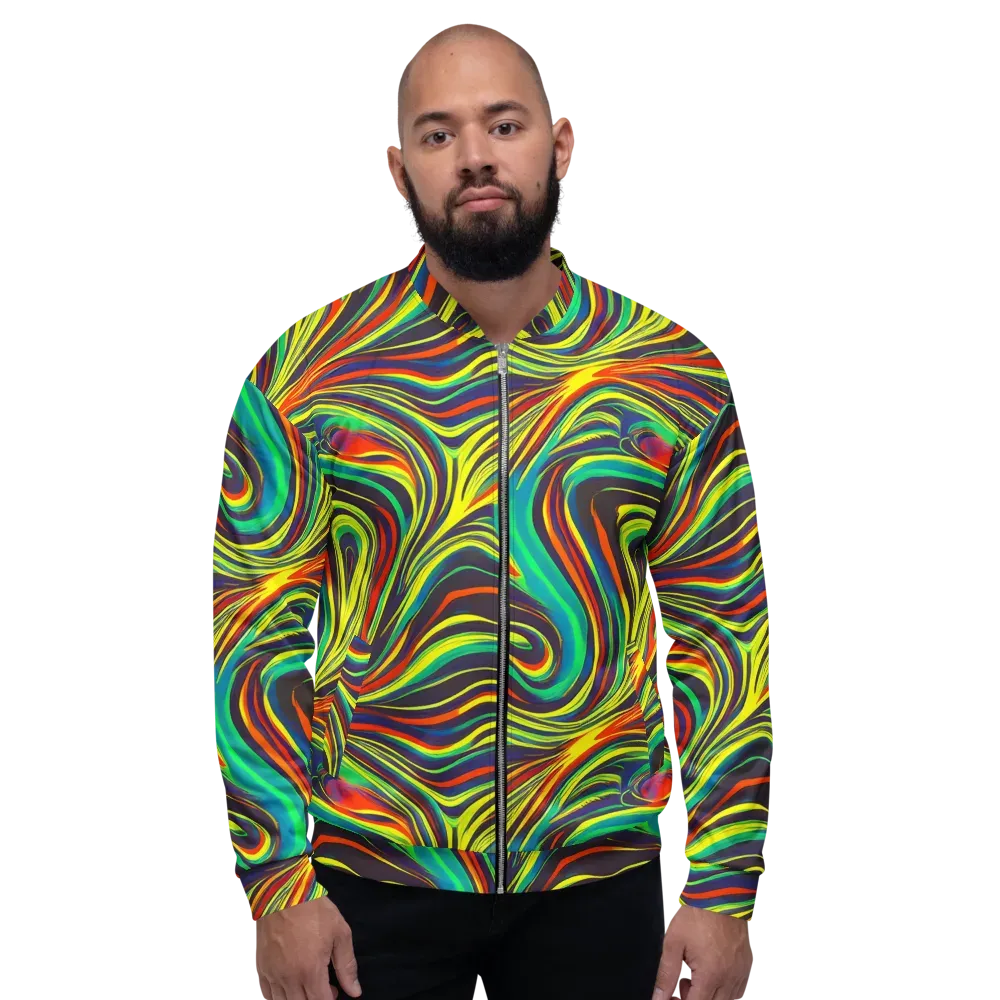 Voltage Veil on Bomber Jacket — Front