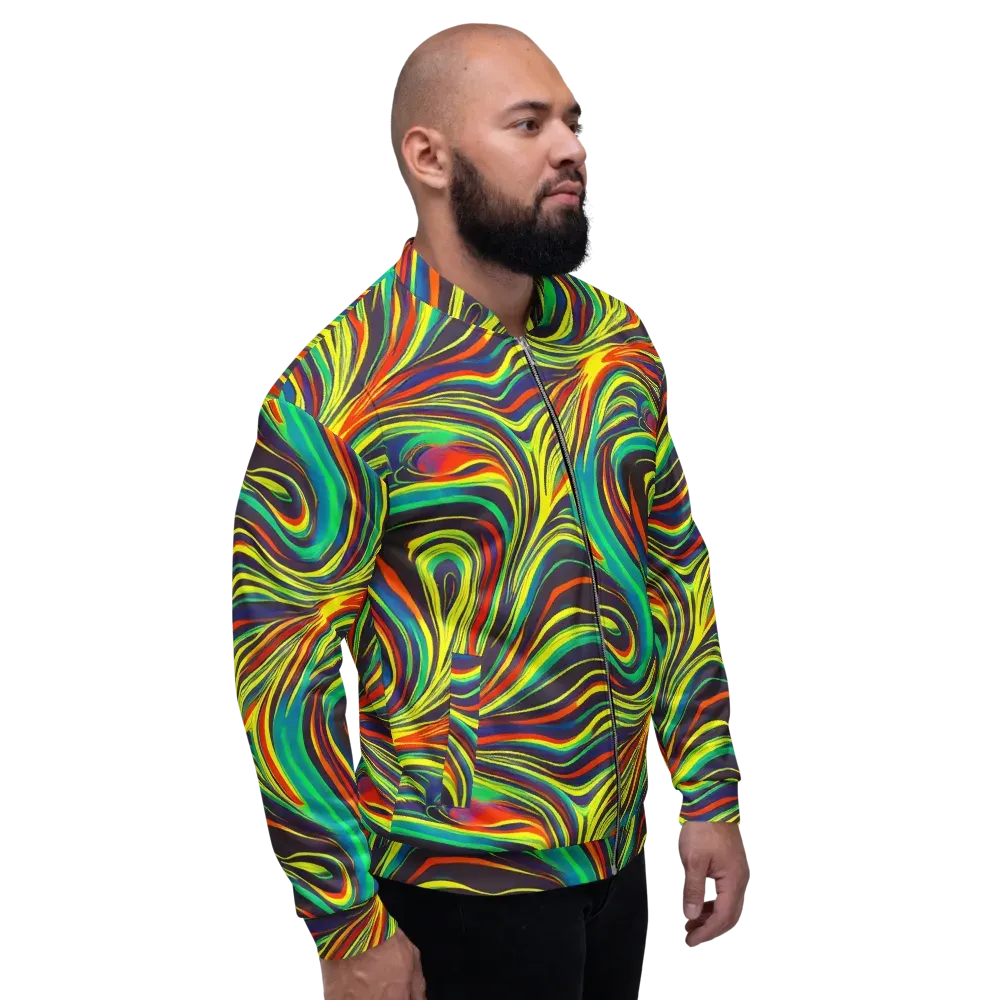Voltage Veil on Bomber Jacket — Right