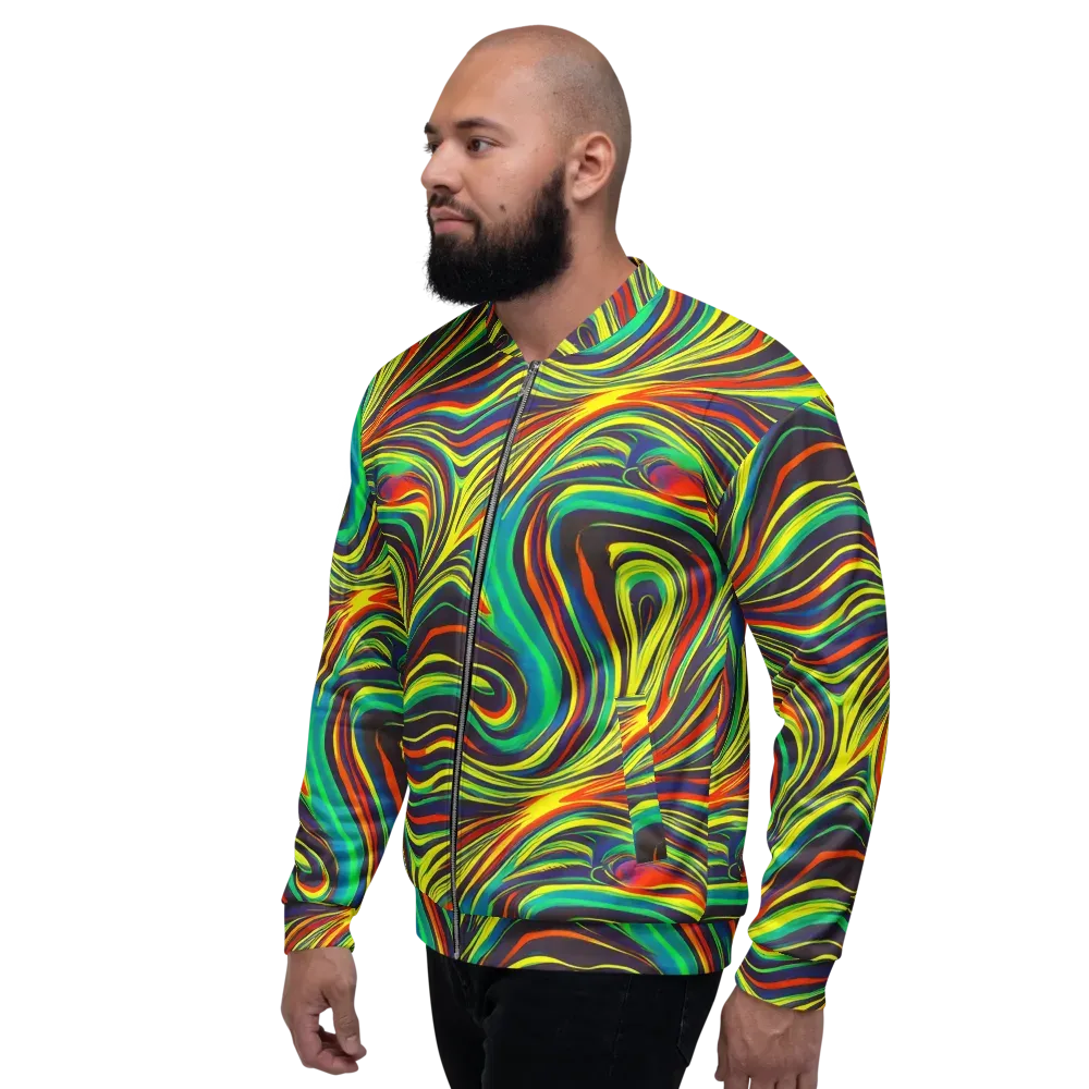 Voltage Veil on Bomber Jacket — Left