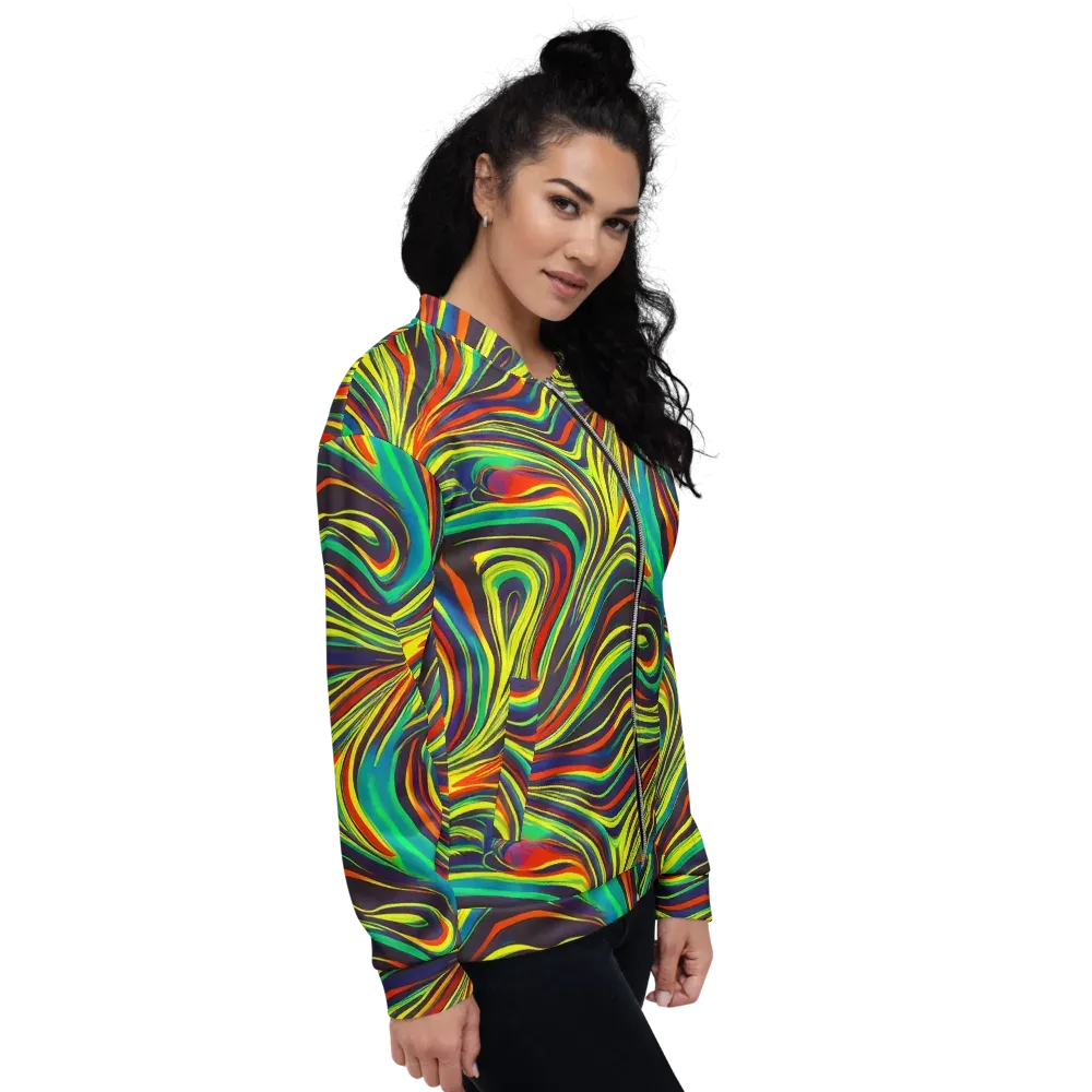 Voltage Veil on Bomber Jacket — Right