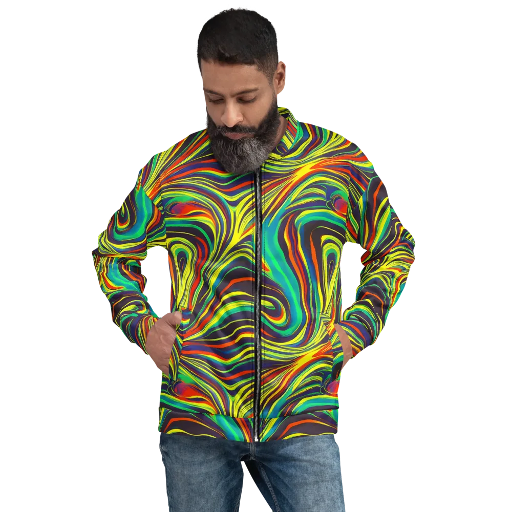 Voltage Veil on Bomber Jacket — Front